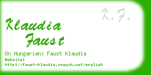 klaudia faust business card